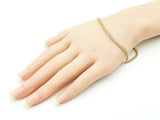 14k Yellow Gold Bismarck Link Bracelet / Anklet 2.8 Grams 9.5 Inch Fw0526lpxdu