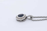 David Yurman Onyx Sterling Silver Pendant Necklace 10 Grams 17 Inch Eb0626lxzde