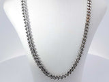 14k White Gold 36.2g Solid Cuban Chain 26 In Aa0725lexzsa