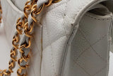 Chanel Classic Double Flap White Quilted Caviar Shoulder Bag Eb0726orxzsa