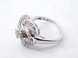 2.0 Cttw Diamond & 18k White Gold Floral Statement Ring 6 Grams Size 7 Fw00426prxdu