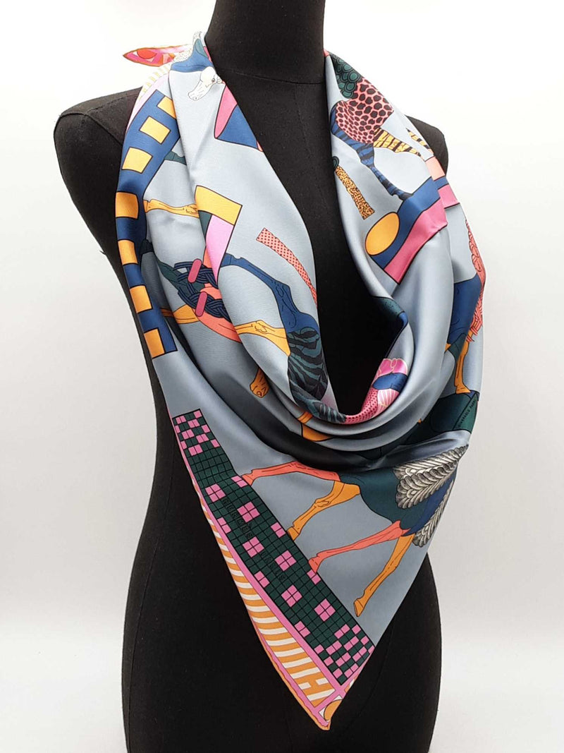 Hermès A Toute Allure Scarf 90 In Multicolor Silk Twill Fw1025oordu