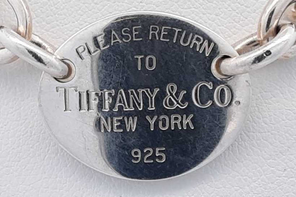 Tiffany & Co. 925 Please Return To Tiffany Oval Tag Necklace 54.5g Eb0924lrxsa