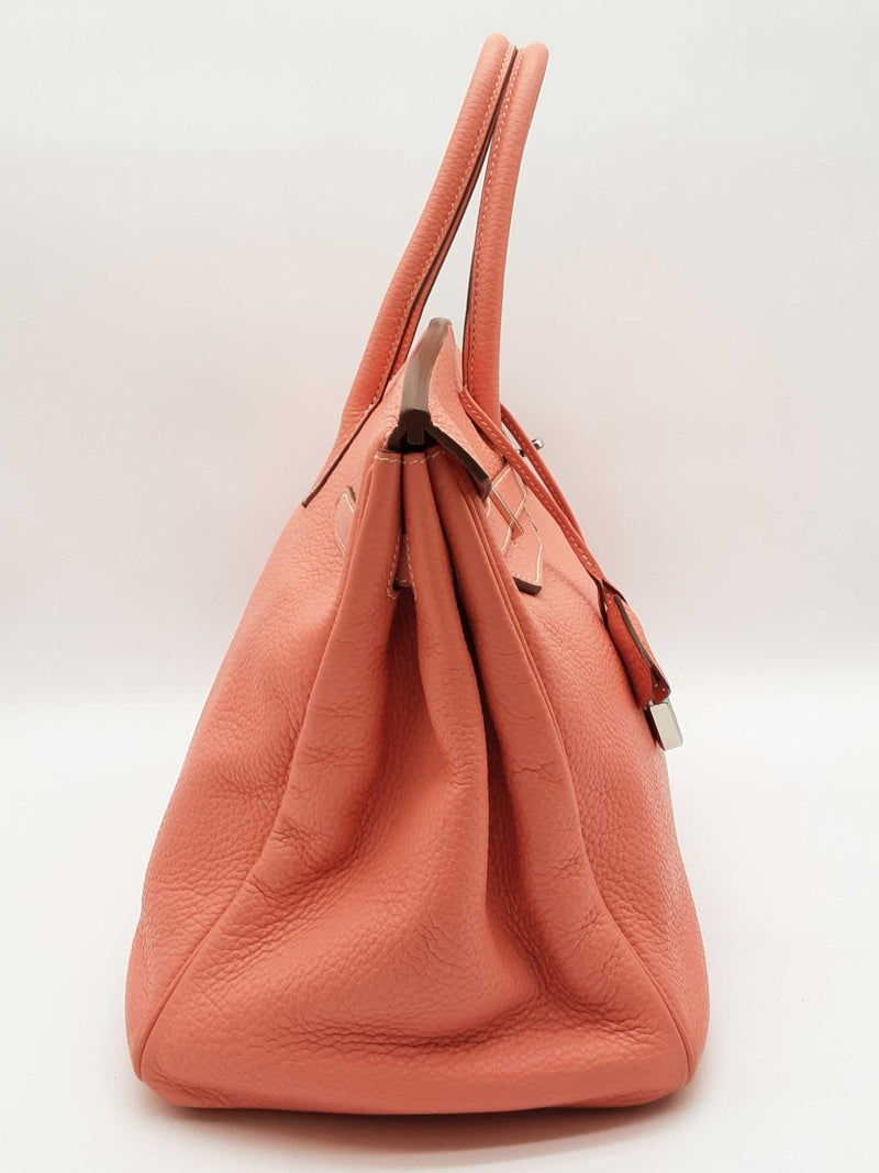 Hermes Birkin 35 Rose Tea Pink Clemence Palladium Handbag Do0825wxzxde