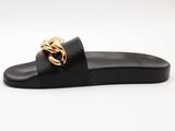 Versace Medusa Chain Slides Black Size 9 Aa0726crsa