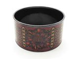 Hermes Ruban De Cheval Red Black Enamel Bangle Bracelet 7.5 In Do1225wrxde