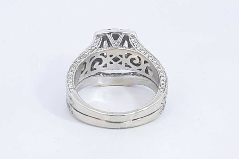 Approx. 1.46ctw Diamond Wedding Set In 14k White Gold 9.5g Size 8.5 Eb0724cxzsa