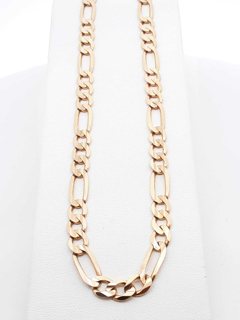 14k Yellow Gold Figaro Chain 26.7 Grams 26 Inch Fw0725erzdu