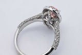 1.69ctw Lab Grown Pink Pear Shaped Diamond 18k Gold Ring 5.9g Size 7 Eb1025rxzsa