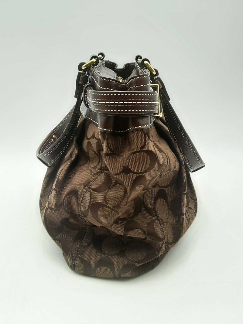 Coach Hampton Signature Carryall Brown Jacquard Satchel Fw1124lrsa