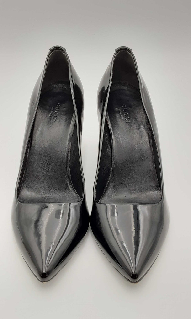 Gucci Black Patent Leather Pumps Size 9.5 B Eborxsa 144010013223