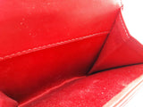 Chanel Camilla Embossed Red Leather Bifold Card Holder Wallet Do0626oorde