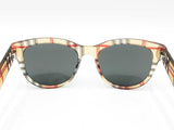 Burberry Transparent Vintage Check Round Frame Sunglasses Fw0925cxdu