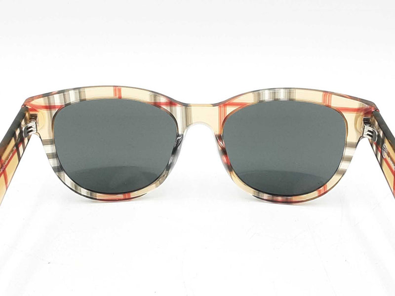 Burberry Transparent Vintage Check Round Frame Sunglasses Fw0925cxdu