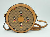 Gucci X Disney Gg Supreme Monogram Mickey Mouse Round Crossbody Bag Fw0924pxzsa