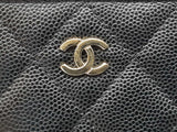 Chanel Mini Vanity Black Caviar Leather Chain Crossbody Case Do0825lrxzde
