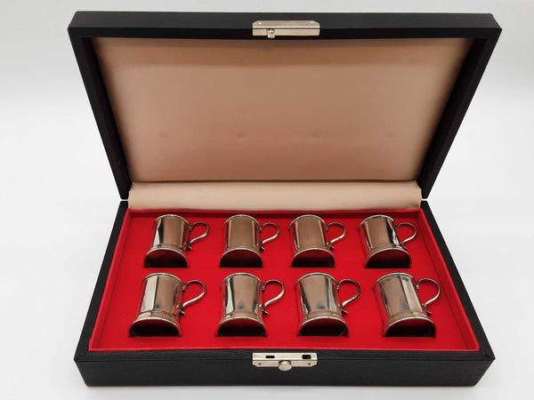 Lunt Silversmiths #582 0.925 Silver Gold Wash Tankard Cordial Cups Do0525orxde