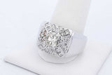 0.94cttw Diamond Ring In 14k White Gold 15 Grams Size 11.5 Eb0426lcxzde