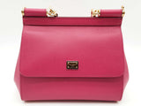 Dolce & Gabbana Sicily Fuschia Pink Saffiano Leather Crossbody Bag Do0425irxde