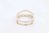 Approx. 0.6ctw Diamond Ring Guard 14k Yellow Gold 3.4 Grams Size 7.5 Eb1024lixsa