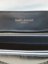 Yves Saint Laurent Loulou Toy Bag In Quilted Denim Blue Leather Fw0926wrxdu