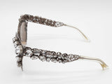 Dolce & Gabbana Dg2134-b-m Metal Frame Crystals Sunglasses Sd0626przde
