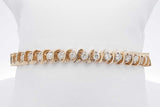 3.04cttw Diamond S Link Tennis Bracelet 14k Yellow Gold 14.5g 7 Inch Eb0526cxzsa