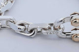 Tiffany & Co. Makers Sterling Silver Link 18k Bracelet 57.7g 9 Inch Eb0626rxzde