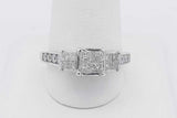 1.04cttw Diamond Ring In 10k White Gold 4.2 Grams Size 9.5 Eb0425oexsa
