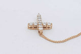 0.77cttw Lab Grown Diamond Cross Pendant Necklace 14k Yellow Gold 3g Eb0326rrxsa