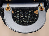 Christian Dior Mini Lady Dior Celestial Blue Lambskin & Beaded Bag Fw1224prxzdu