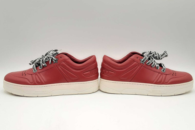 Jimmy Choo Hawaii Low Top Red Leather Sneakers Size 39 Eb0123oxzsa