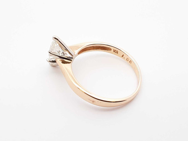 1.05 Ctw Diamond & 14k Yellow Gold Solitaire Ring 2.8 Gram Size 7.5 Fw0925orzxdu