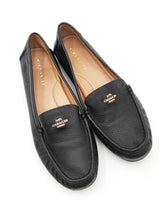 Coach Marley Driving Loafers In Black Pebbled Leather Size 9.5 Fw0826ozdu