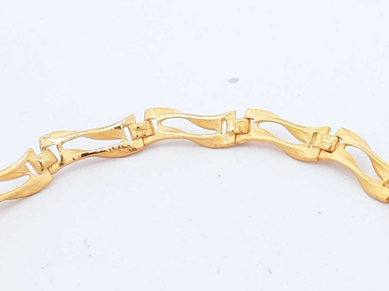 24k Yellow Gold Link Bracelet 13.6 Grams 7 Inch Eb0924srxsa