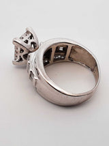 2.08 Cttw Mixed-cut Diamond & 10k White Gold Ring 8.6 Gram Size 7.75 Fw0625prxdu