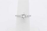 1.09cttw Diamond Ring In 14k White Gold 2.3 Grams Size 5 Eb0525lpzxsa
