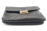 Valentino Garavani Portfolio Black Leather Crossbody Clutch Eb1025lxzsa
