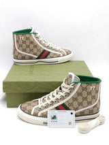 Gucci Tennis 1977 Gg Canvas High Top Sneakers Size 39.5 Eb1026lcrsa