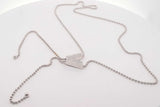 Diamond Letter V Pendant Bolo Necklace In 18k White Gold 16.9 Grams Eb0226lorzsa