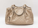 Gucci Sukey Medium Tote Bag In Mystic White Guccissima Leather Fw1125lrxdu