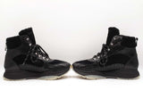 Jimmy Choo Inca Shearling Sneakers In Croc-embossed Leather Sz It 46 Fw0825loxdu