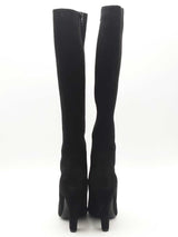 Saint Laurent Black Suede Knee High Boots Size 36 Eb0126orxsa