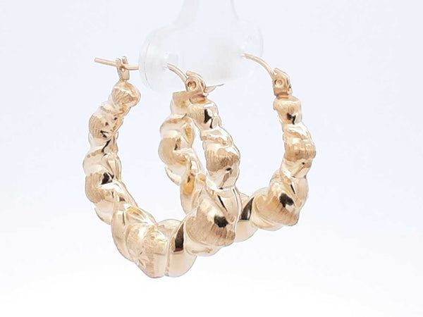 10k Yellow Gold Hoop Earrings 3 Grams Eb0824ixdu