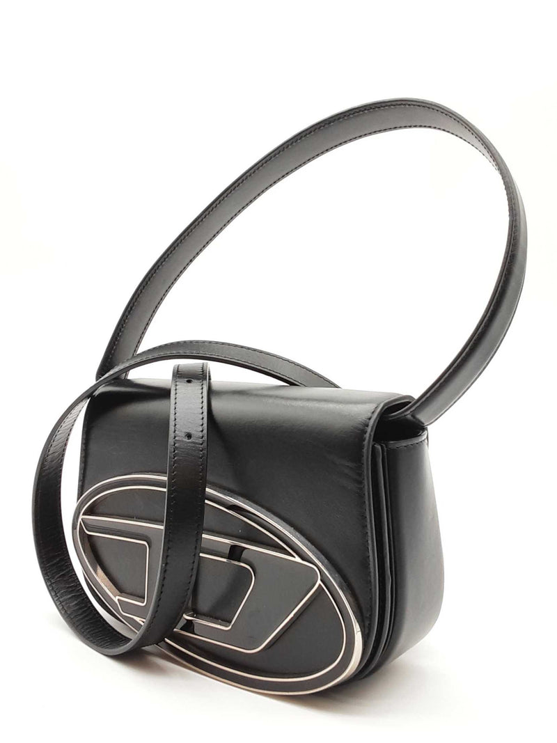 Diesel 1dr Small Black Leather Crossbody Handbag Lh1124oxzde