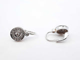 0.32 Cttw Diamond & 14k White Gold Halo Drop Earrings 4.3 Grams Fw0826ocrdu