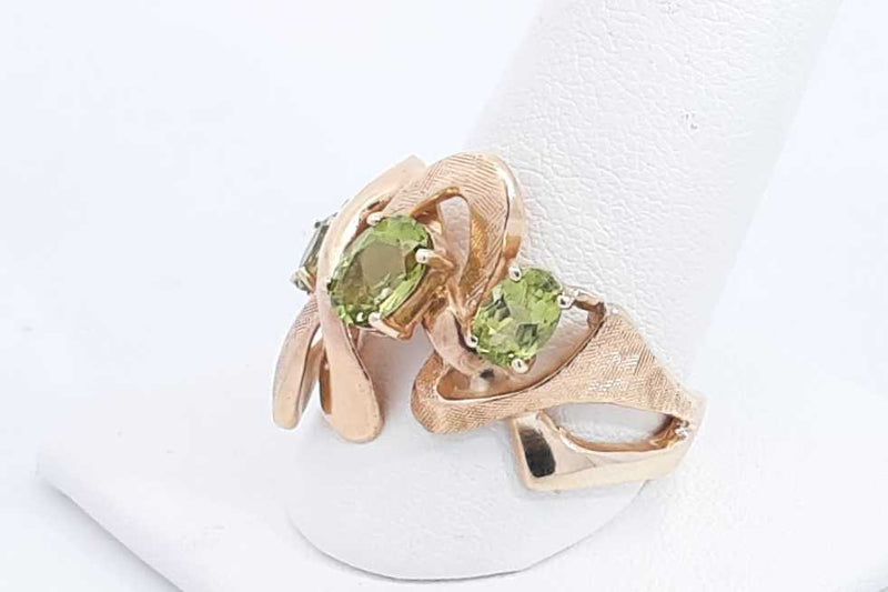 Peridot Ring In 14k Yellow Gold 7.9 Grams Size 10 Eb0325lrxsa