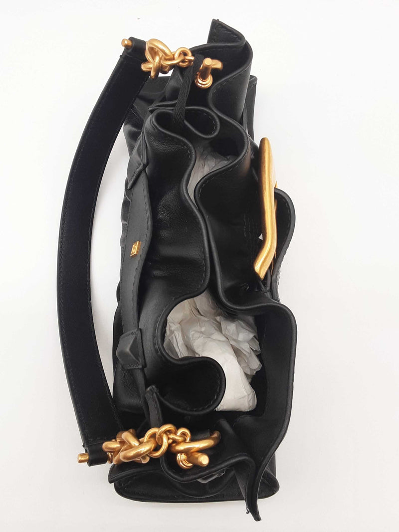 Balmain Mini Anthem Black Leather Handbag Do0725cxzde