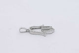 18k White Gold Diamond Hamsa Pendant 1.4 Grams Eb0526lorsa