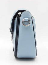Coach Georgie Saddle Bag In Baby Blue Puffy-quilted Leather Fw1225sxdu